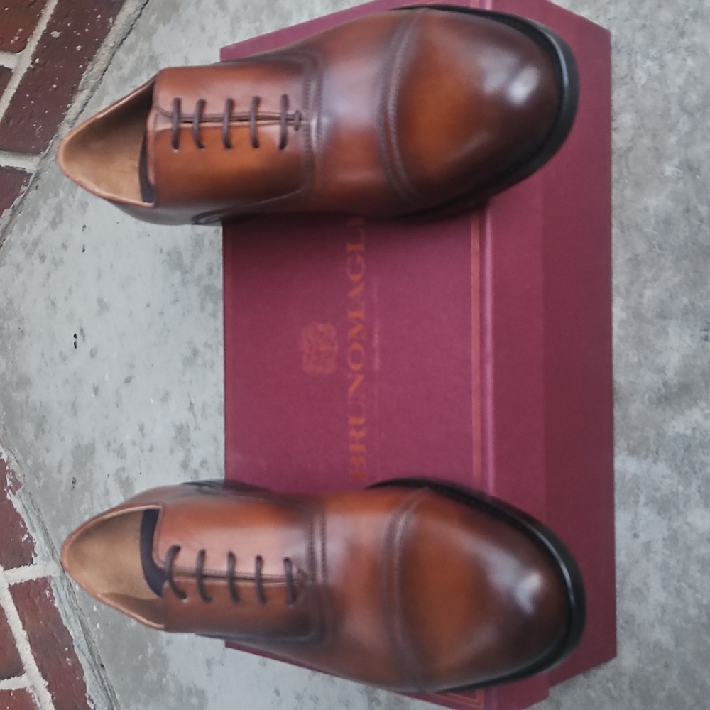 Bruno Magli Brown Leather Oxfords